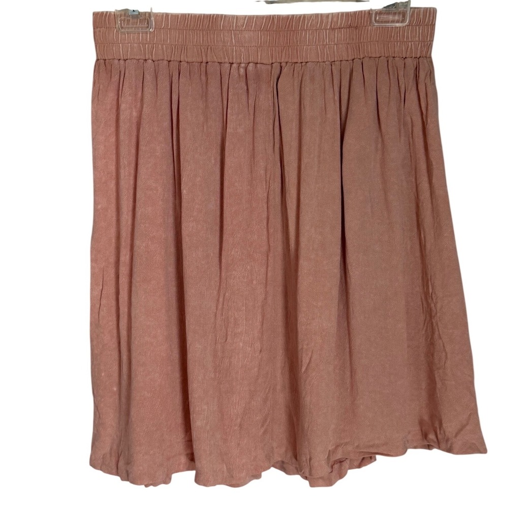 Vintage Havana Boho Lace Up Mini Skirt Womens Size S Pink Slit Gauze Festival - Picture 5 of 11